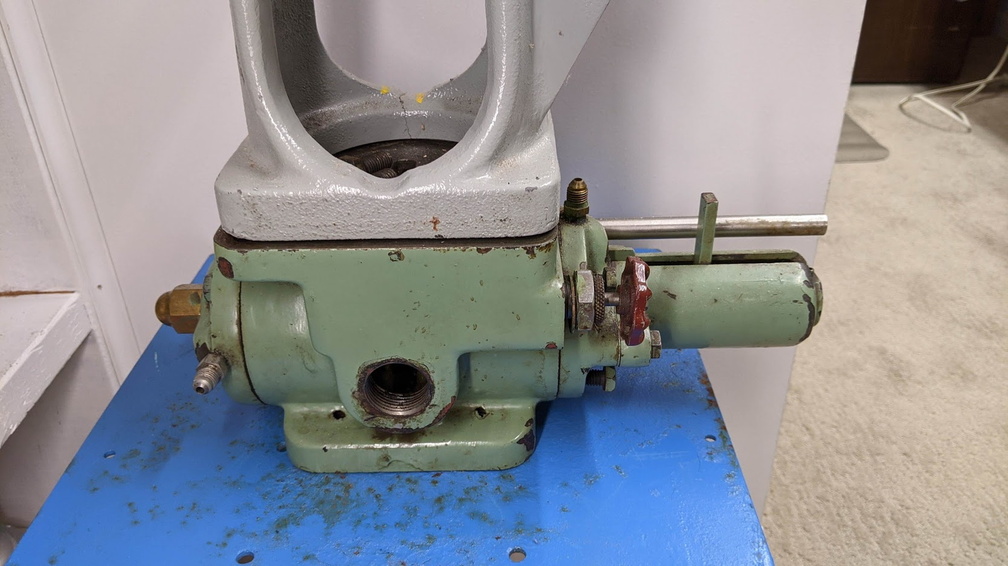 A Woodward hydraulic relay valve of the gate shaft type turbine water wheel governor.