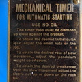 A water wheel governor mechanical timer for a VR type hydraulic governor from 1914.