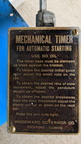 A water wheel governor mechanical timer for a VR type hydraulic governor from 1914.