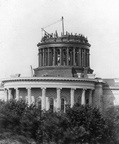 Wisconsin State Capitol under contruction, circa 1869.
