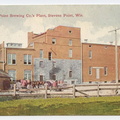 A Postcard printed in 1908 of the Stevens Point Brewery.