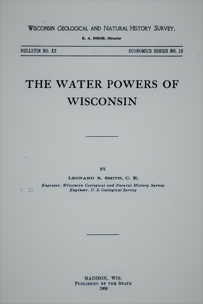 THE WATER POWERS OF WISCONSIN.