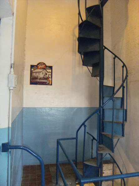 Stairs to the malt scale and fermenting celler.