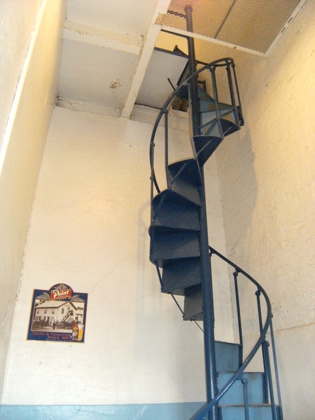 Stairs to the malt scale and fermenting celler.