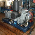 The Vilter ammonia compressor in the engine room.