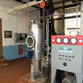 In the engine room with the door to the brew house on the left.