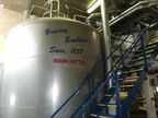 The Stevens Point Brewery's two hundred barrel (6000 gallons) multi-duty vessel(MDV).  The Lauter-Tun is on the right.