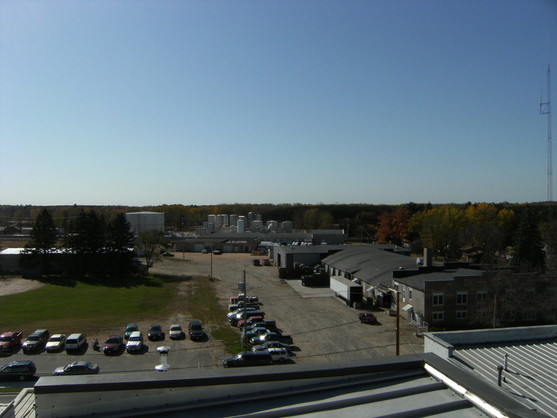 On top of the Stevens Point Brewery looking toward the old Stevens Point City garage built in 1942..JPG