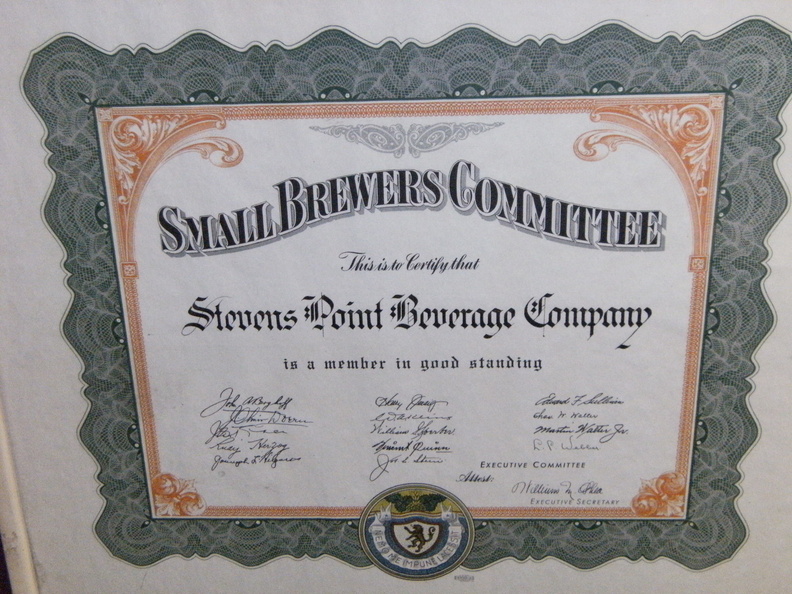 Vintage certificate