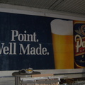 A billboard sign in the Stevens Point Brewery.