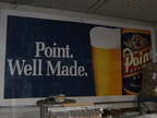 A billboard sign in the Stevens Point Brewery.