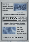 PELTON WATER WHEEL COMPANY AD FROM1909.