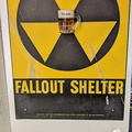 THE STEVENS POINT BREWERY'S FALLOUT SHELTER SIGN FROM THE 1940'S.