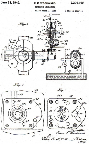 Elmer Woodward's patent number 2,204,640 from 1935.