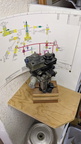An AiResearch gas turbine fuel control now on display in the cellar.
