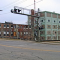 The old green Woodward building at 250 Mill Street in Rockford, Illinois, circa 2008.