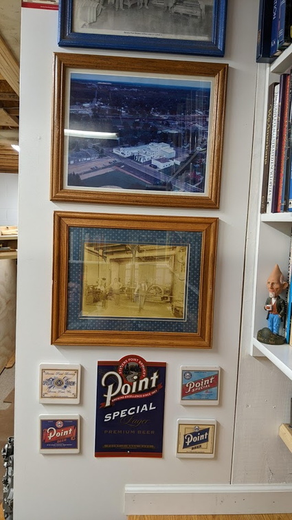 Finally finding the space to display a few brewery history items.