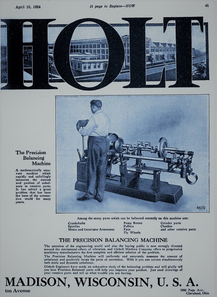 A Gisholt Machine Company advertisent from the American Machinist magazine.