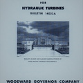 WOODWARD HYDRAULIC GATE SHAFT TYPE WATER WHEEL GOVERNOR HISTORY.