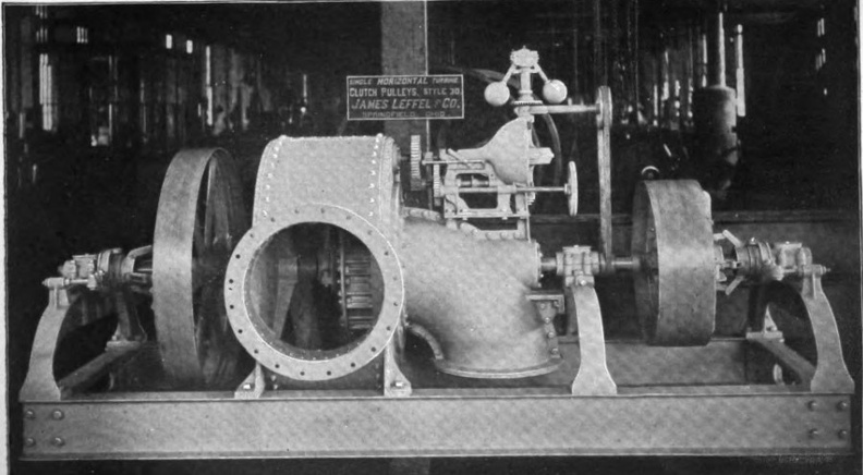 An excellent example of an early Woodward turbine water wheel governor application.