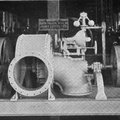 An excellent example of an early Woodward turbine water wheel governor application.