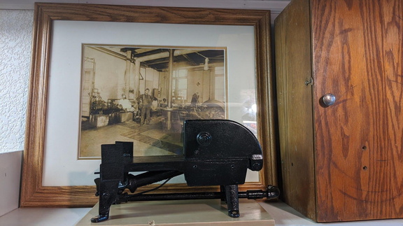 Brad's vintage machine shop manufacturing history project showing the Stevens Point Brewery's engine room.