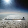 The Concorde supersonic airplane.