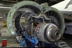 Major overhaul of a jet engine.
