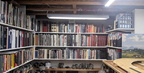 The reference library area in the basement.