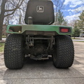 After decades of operating this John Deere tractor, only lost one tail light.