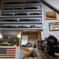 A few of Brad's steam locomotives on display.