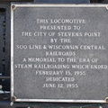  The locomotive plaque.