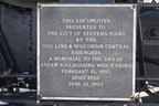  The locomotive plaque.