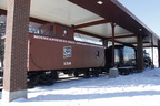 The steam locomotive engine display in Stevens Point, Wisconsin.