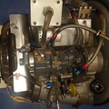 A Boeing 502 series gas turbine jet engine with a Woodward governor system.