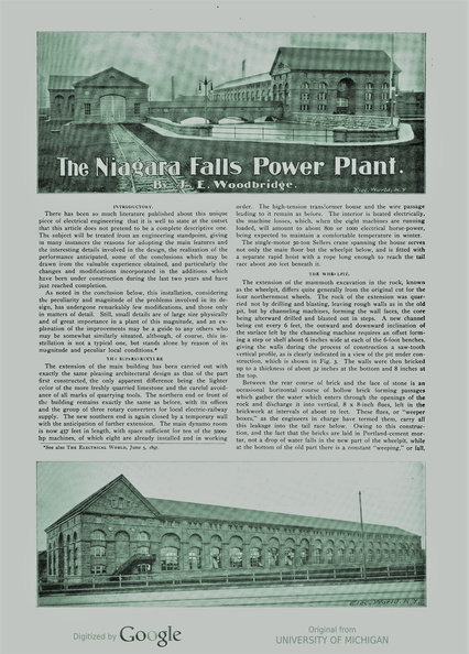 The Niagara Falls Power Plant.