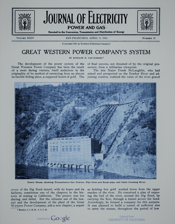 GREAT WESTERN POWER COMPANY'S SYSTEM.