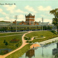 On the Tinker property looking across the Kent River at the Rockford train station.