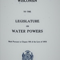 WISCONSIN LEGISLATURE ON WATER POWERS.