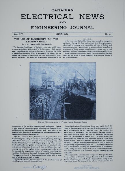 Elmer Woodward installed one of his Woodward compensating type size D water wheel governors in this Hydro Power Plant on the Lachine Canal in 1904. 1.jpg
