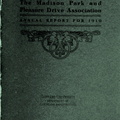 The Madison Park and Pleasure Drive Association Annual Report for 1910.