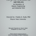 The Upper Peninsula of Michigan.    An inventory of historic engineering and industrial sites.
