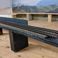 A double track cork roadbed section done.
