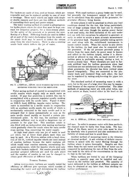 Hydraulic Turbines for Electric Generators page 2.