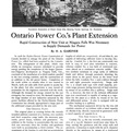 Ontairio Power Company's Hydro Plant Extension History.