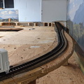 Finally the first 25 feet of track laid down after months of planning.