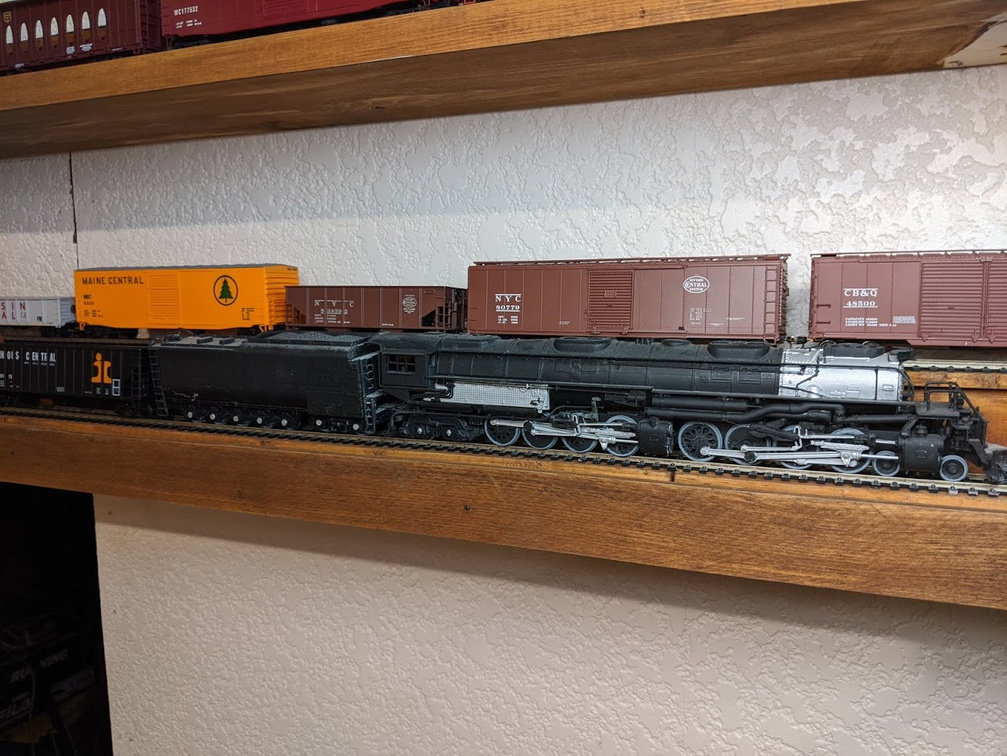 A Union Pacific Railroad 4-8-8-4 Big Boy Steam Locomotive.