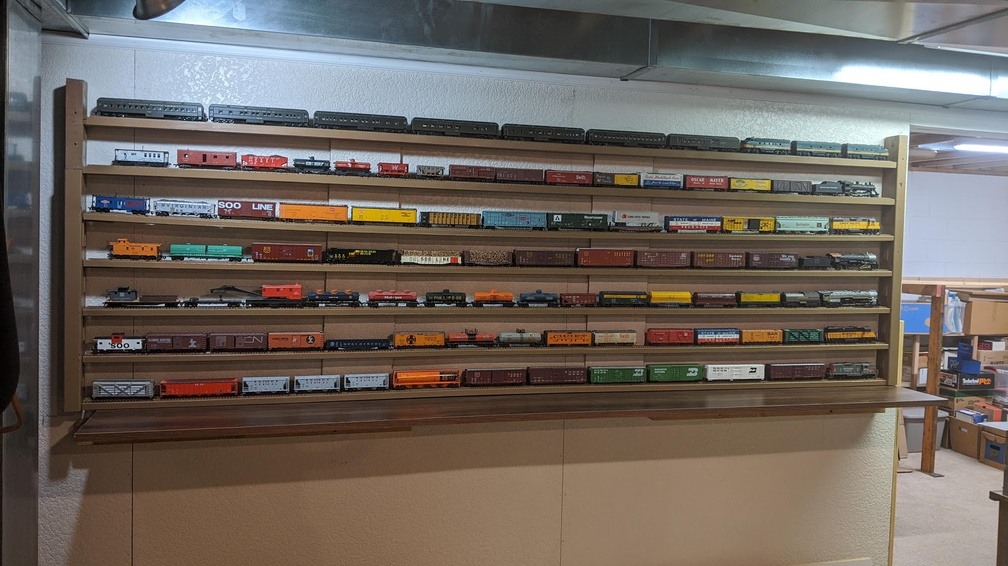 The wall of trains.