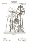 Patent for the Woodward Oil Pressure Gate Shaft type Water Wheel Governor.