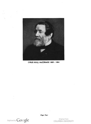Cyrus Hall McCormick(1809-1884).